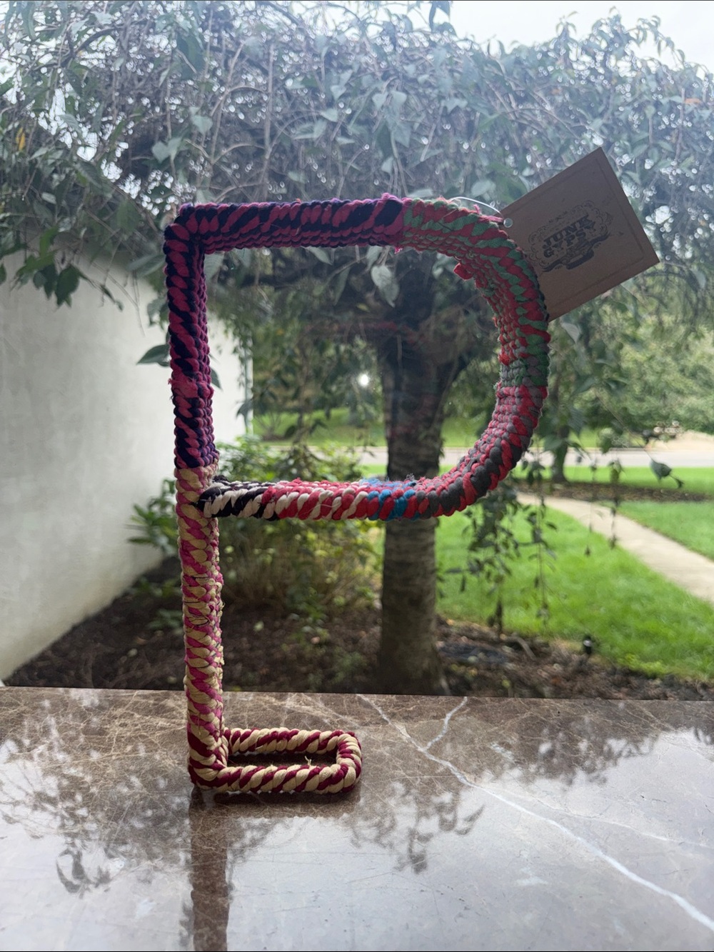 Handcrafted Multicolor Rope Letter P Accent by Unknown Brand